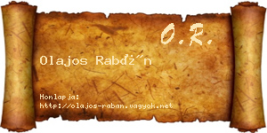 Olajos Rabán névjegykártya